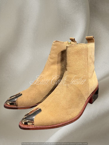 Herren echt wildleder chelsea - wildleder,